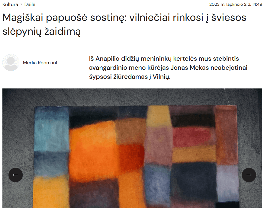 Lrytas.lt: Light Hide-and-Seek Game